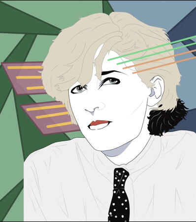 The foruth piece inspired by Patrick Nagel. Named 'The Voice' for Sylvian's fabulous vocal style.